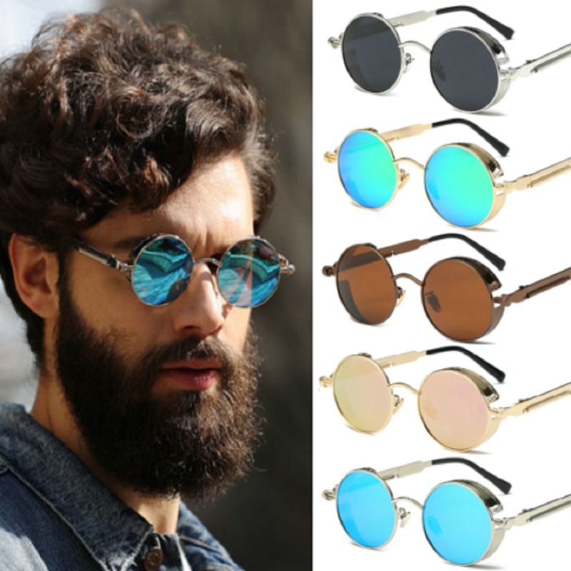 Vintage Fashion Enthusiasts - Metal Steampunk Sunglasses Men Women Fashion